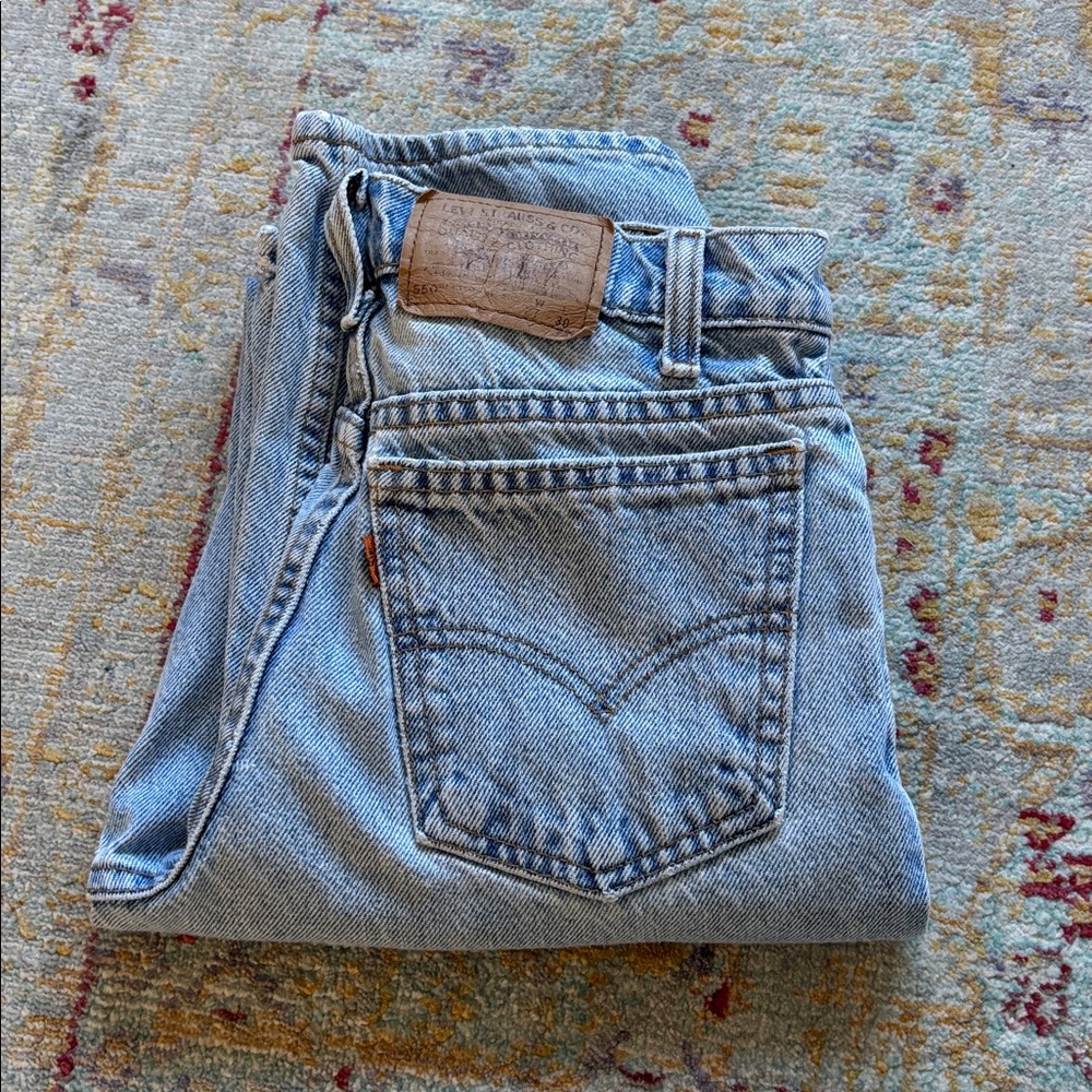 Vintage Orange Tab Levi’s 550 Relaxed Fit Student - Picture 3 of 7